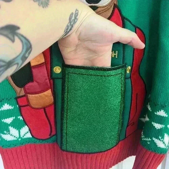 Ugly Holiday Hype Beerdolph Christmas Sweater - Adult XXL - Picture 5 of 9